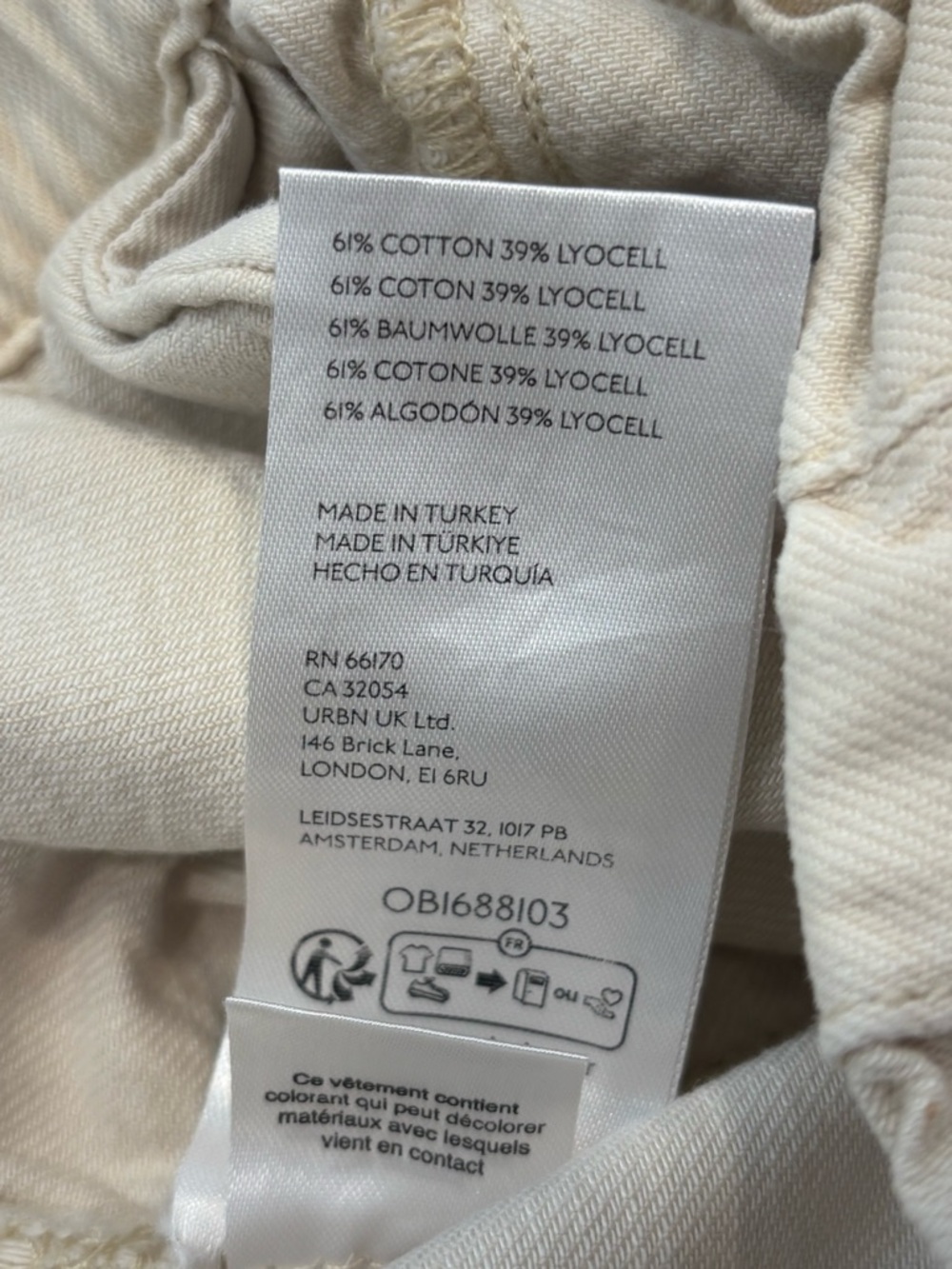 Anthropologie Pilcro Cream High-Rise Cropped Paperbag Jeans Pants Sz S Petite - Picture 9 of 10